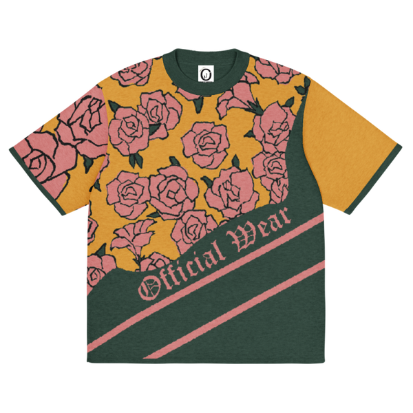 Official Wear 'Falling Flowers' knitted t-shirt