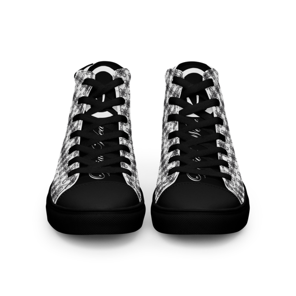 Official Wear 'Black & White OW Pattern' High Top Shoe
