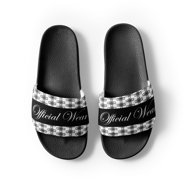 Official Wear 'Black and White OW Patten' Slides