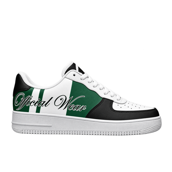 Official Wear 'BLKCB' Unisex Low Top Leather Sneakers