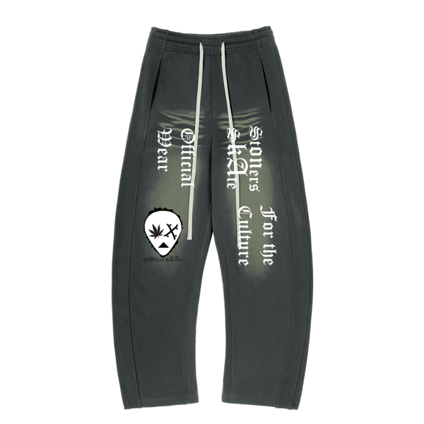 Official Wear 'Stoners Skate' Sunfade Curved Blade Fleece Sweatpants