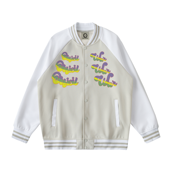 Official Wear 'Members Only' Two Tone Raglan Sleeve Varsity Jacket
