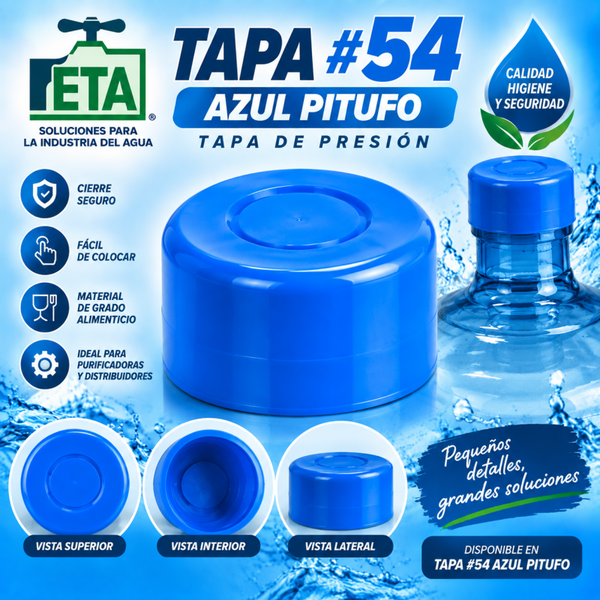 Tapa  # 54 Azul pitufo