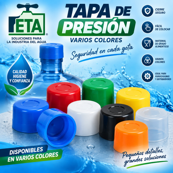 Tapa de presión (varios colores)