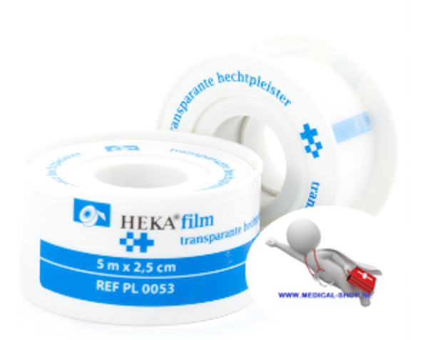 HEKA film - PE Clear Tape 5 m. x 2,5 cm met perforatie