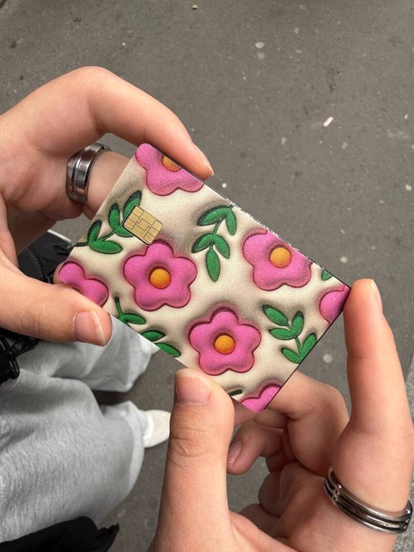 🌸 Blütenzauber Kreditkartenhülle – Stilvoll & Kratzfest! 💳