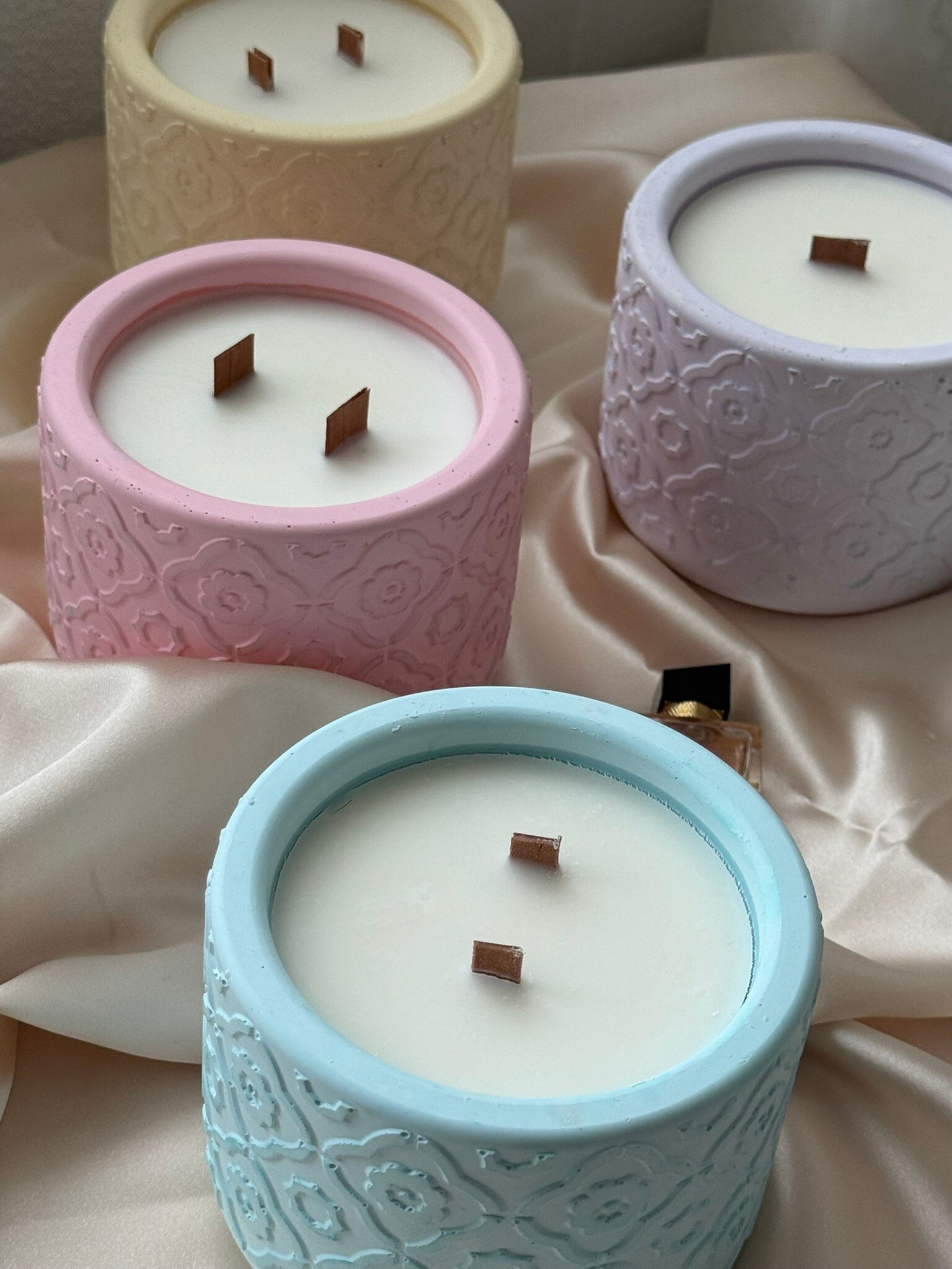 🌸 Big Candle with Wood Wick or Cotton Wick | Kerzen mit Holz