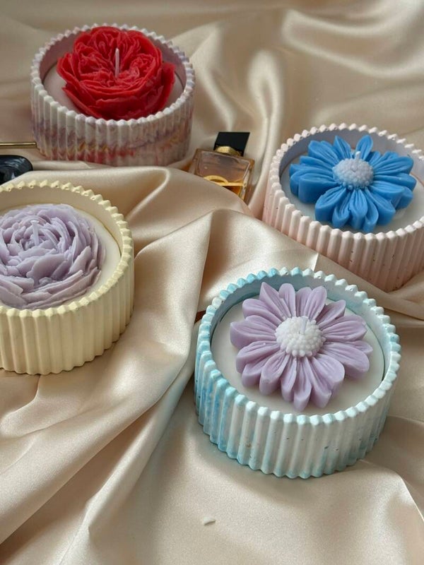 🌸 Flower Candle | Blumen-Kerze