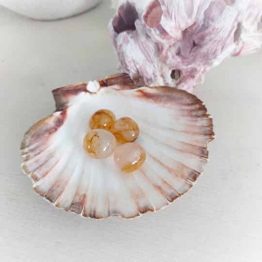 Limoniet kwarts (golden healer) getrommeld