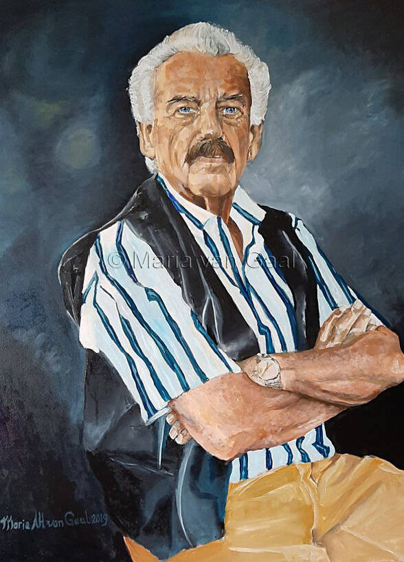 portret, man, schilderkunst, olieverf