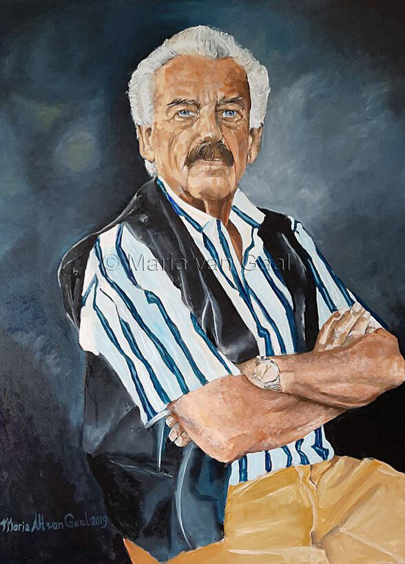 portret, man, schilderkunst, olieverf