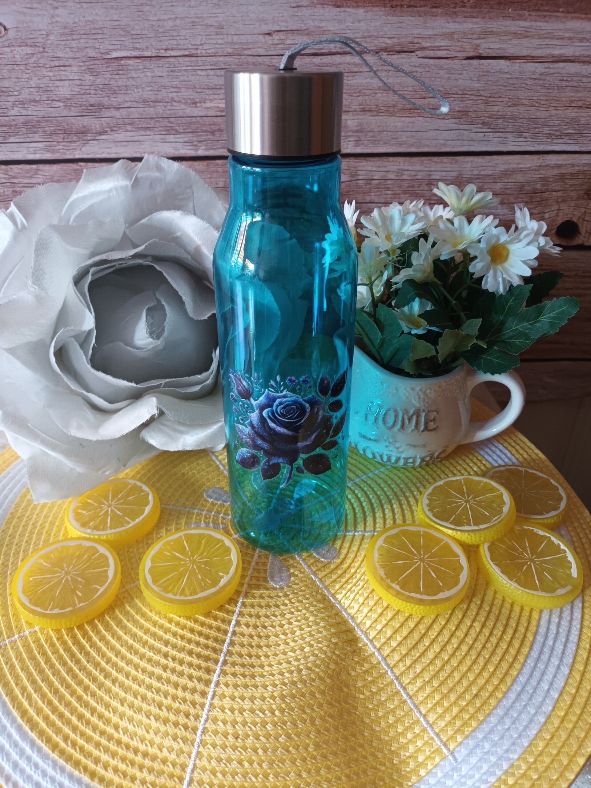 Blauwe waterfles 600 ml