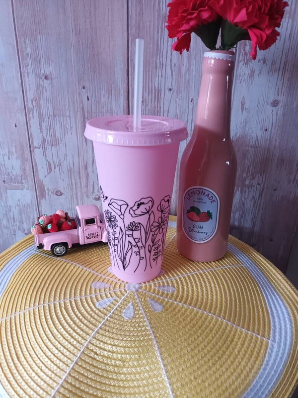 Roze waterbeker 709ml