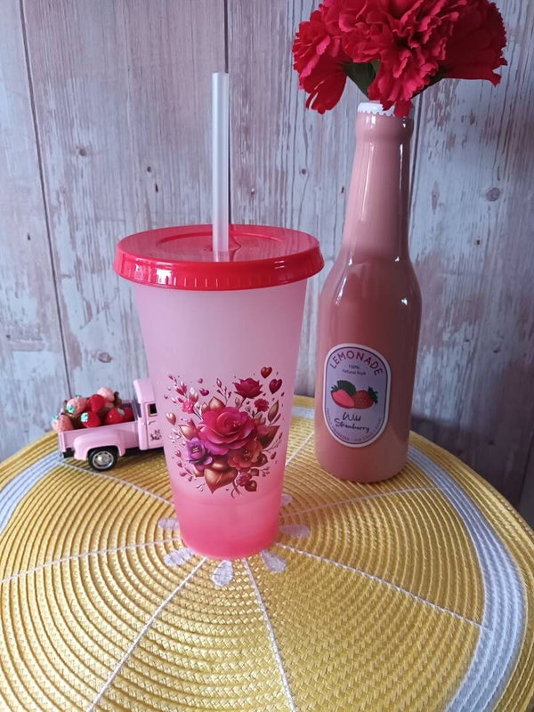 Color changing beker rood 709ml