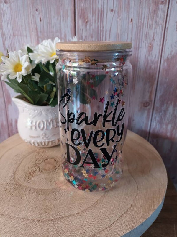 Glitter beker 473 ml