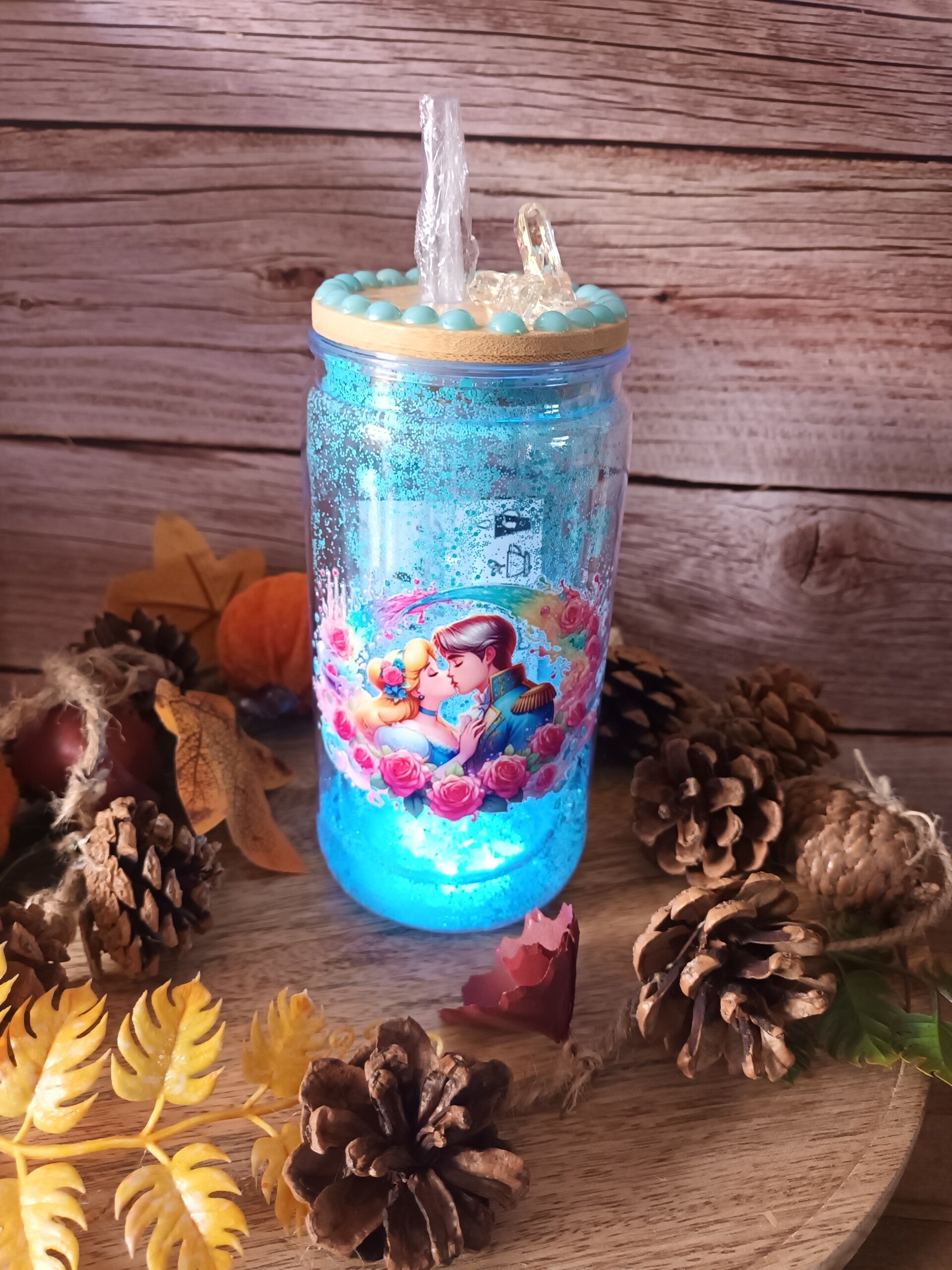 Drinkbeker met glitter 709 ml