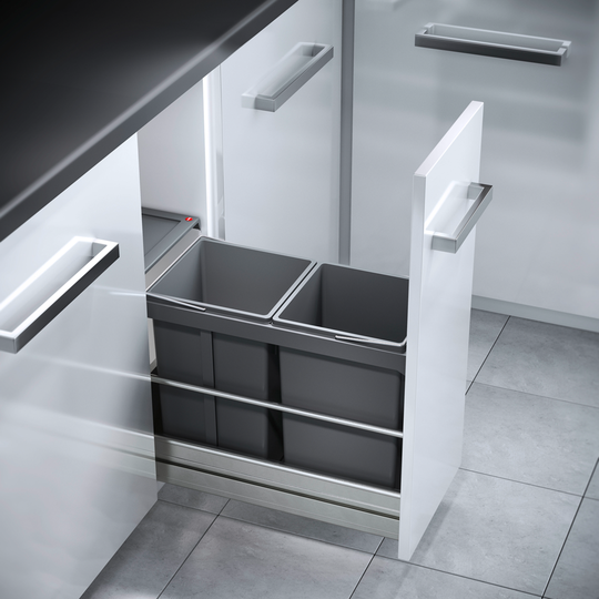 HAILO Tandem 2 x 15 Liter dunkelgrau