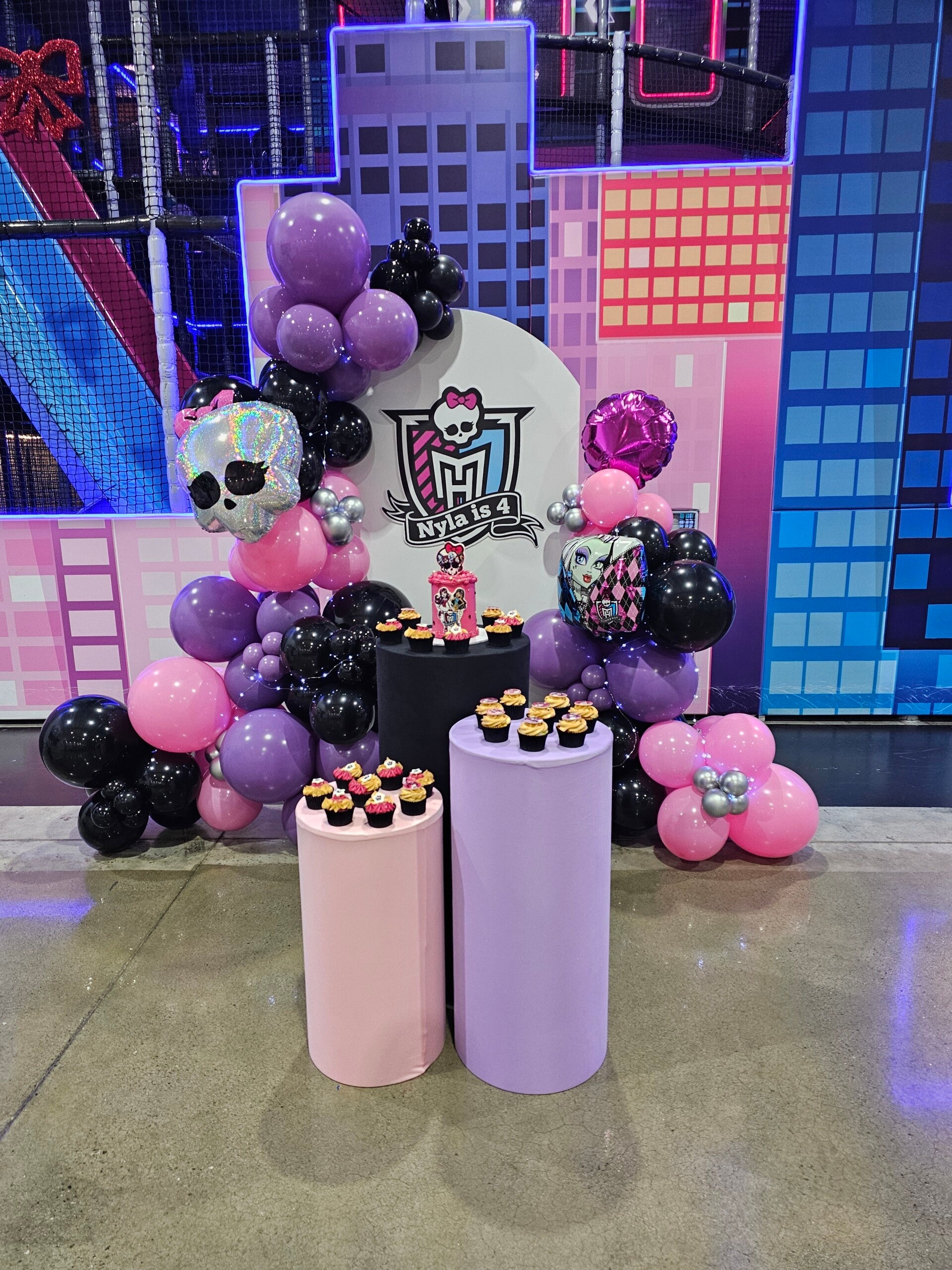 Wildflower pastel party styling set up