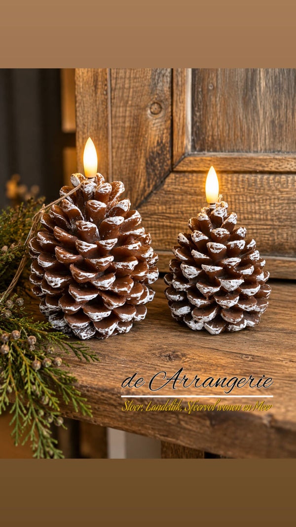 Dennenappel led kaarsen