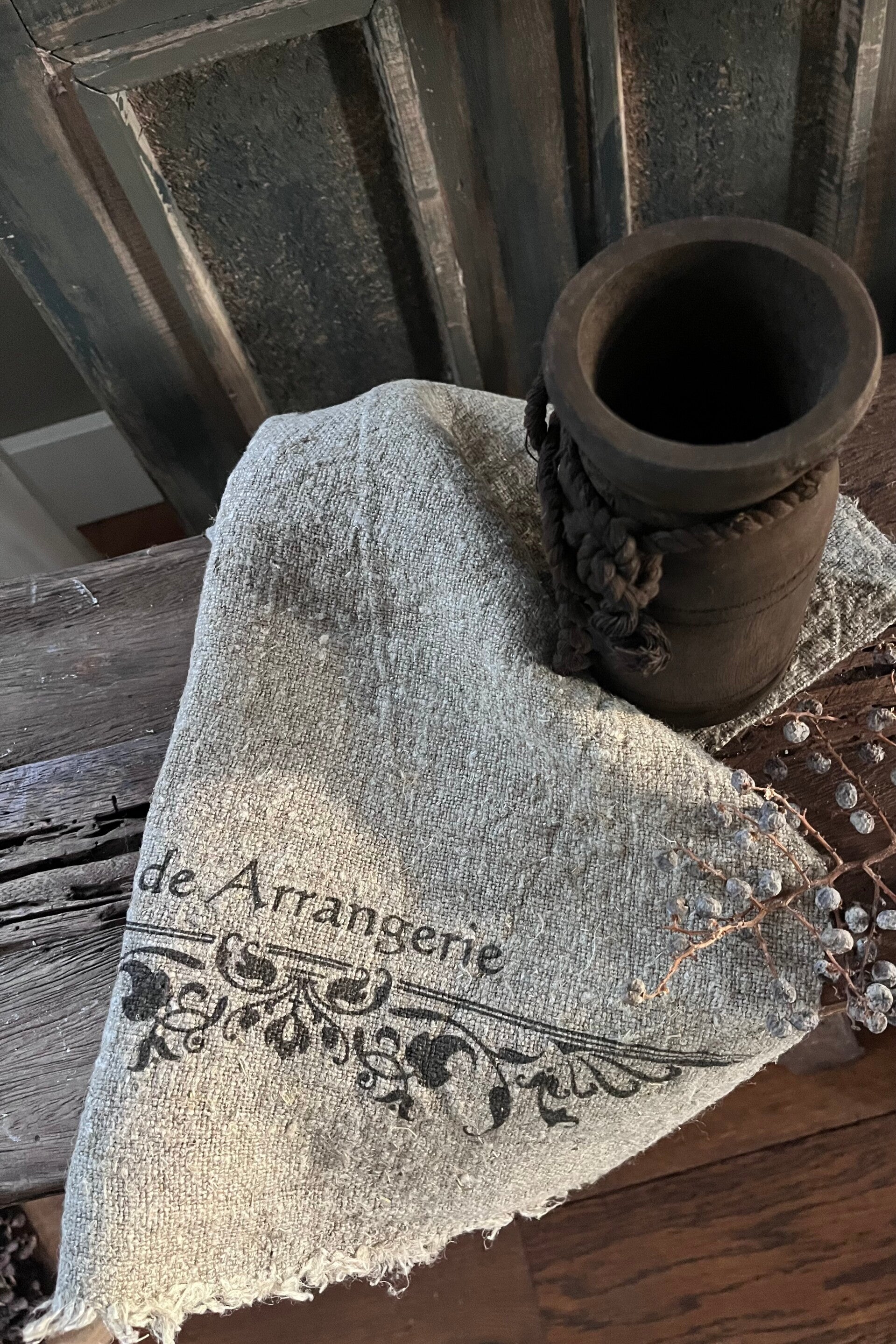 Shabby doek  30x45cm arrangerie