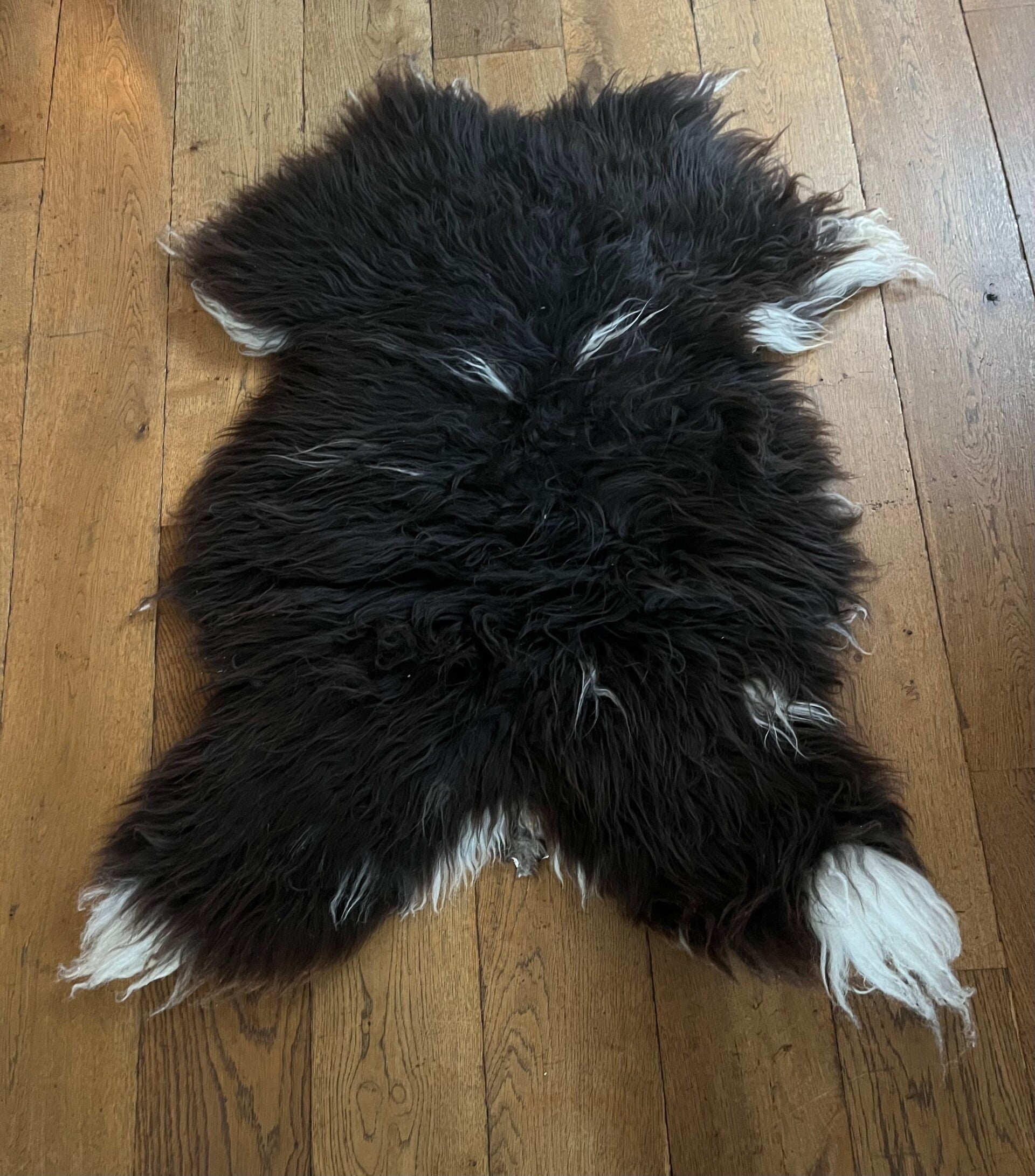 Schapenvacht XL bruinzwart WIZW001