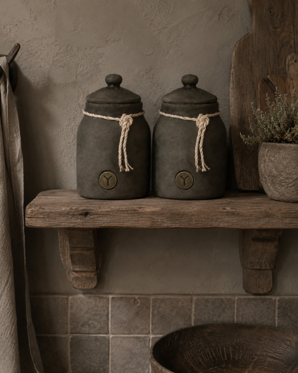 Brynxz pot and top with rope Maj Brown