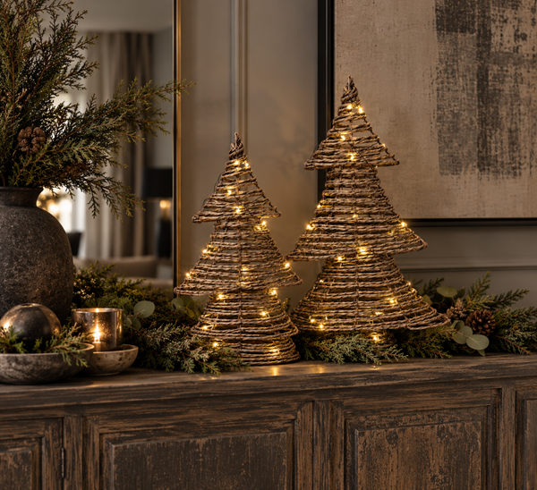PTMD Lucis rattan look boom met led in 2 maten