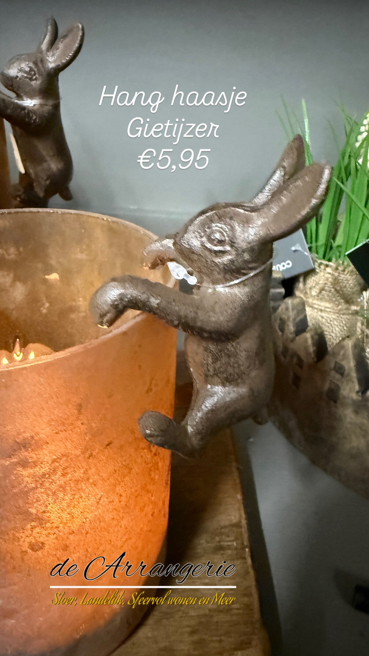 Gietijzeren hang haasje