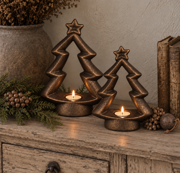 Brynxz tealightholder X tree 2026 M&L - Maj Gold