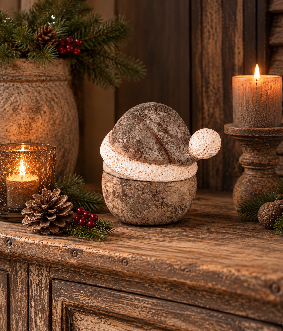 PTMD kerstmuts pot met deksel
