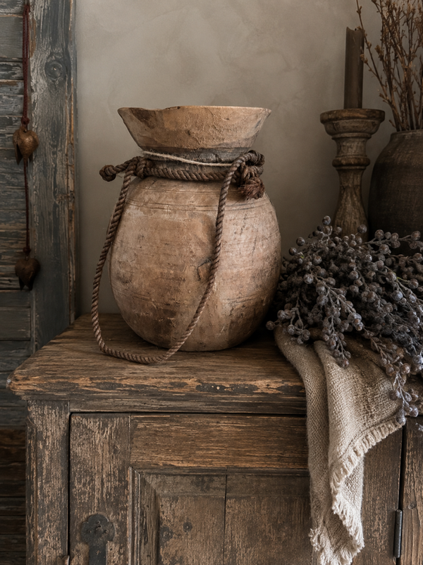 Oude Nepalese pot L - 26x17cm Z2