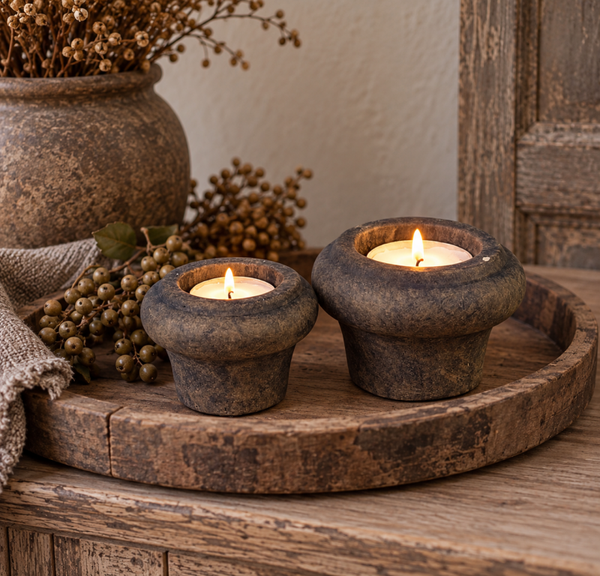 Brynxz set of 2 tealightcups basic - Majestic Brown