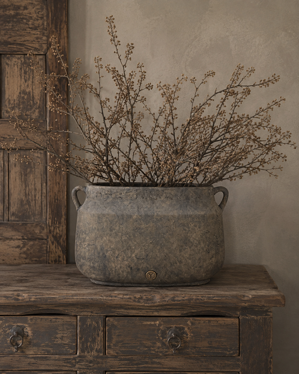 Brynxz planter ovaal 2 oren L - Maj Brown