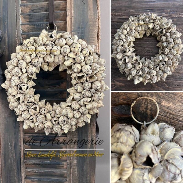 Couronne krans Coco fruit yellow sand