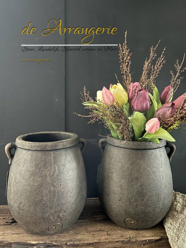 BRYNXZ Pot met 2 oortjes - Maj brown