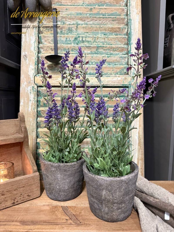 Kunst lavendel in sobere pot