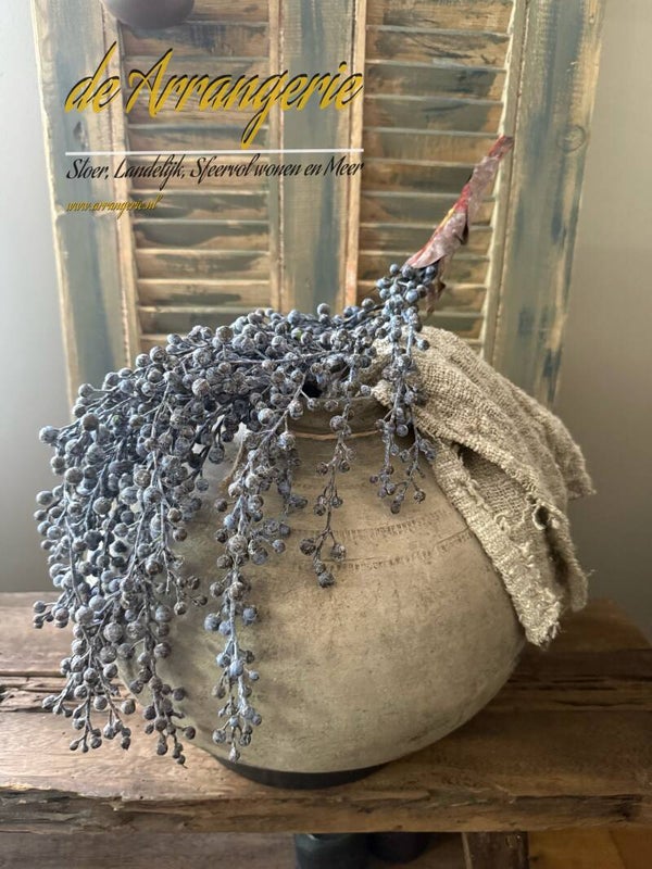 kunst dadeltak ingedroogd blauw/zwart