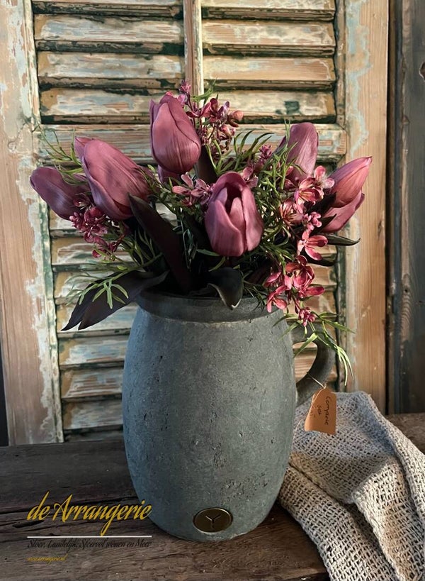 SET Brynxz kruik met tulpen boeket