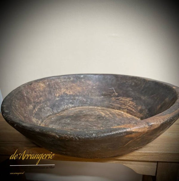 Oude houten olijven schaal 45,5 x 12 hoog