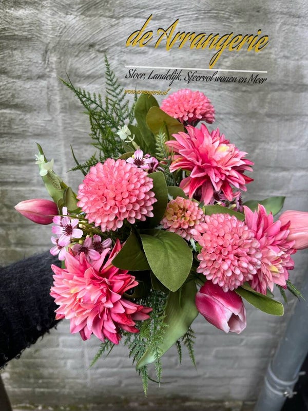 Boeket pink - compleet