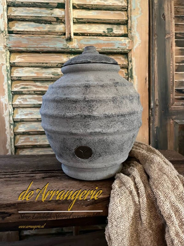 BRYNXZ Pot 26x21cm Reliëf stone