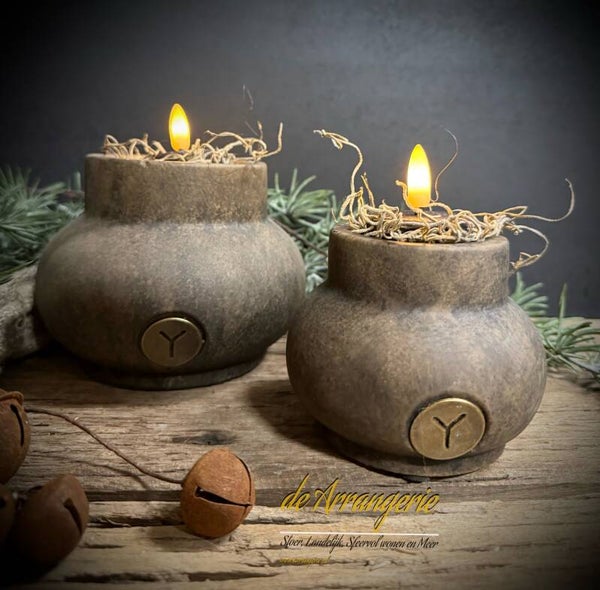 BRYNXZ tealightcup boost 2 maten - Maj brown