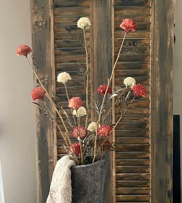 Dahlia tak in roomwit of roest - 83cm