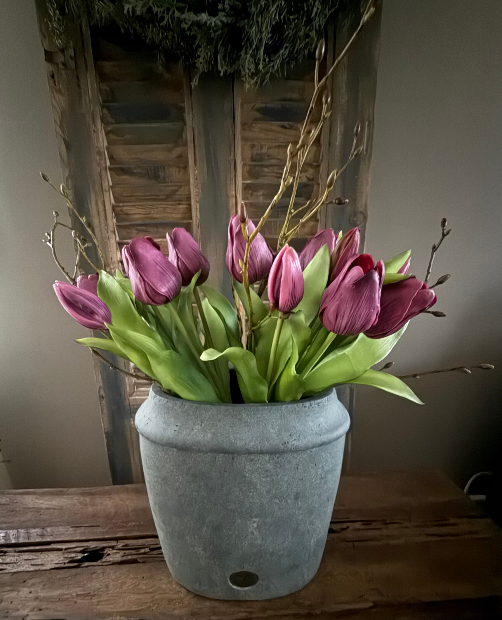 Tulpen, 7 stelen, 30cm - dark purple