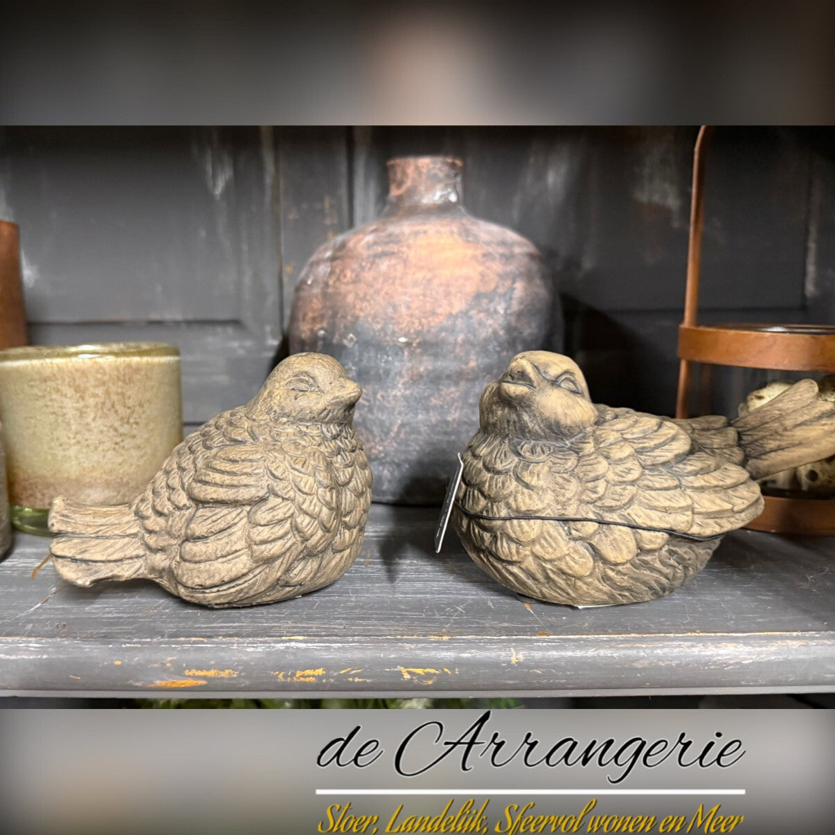 BRYNXZ. Set of 2 birds classic - Maj Brown