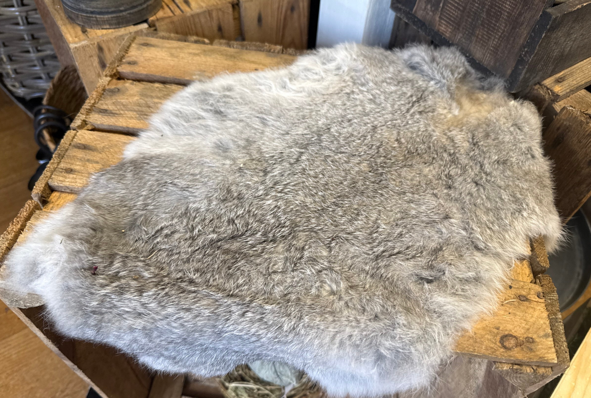 Konijnenvachtje - licht grijs