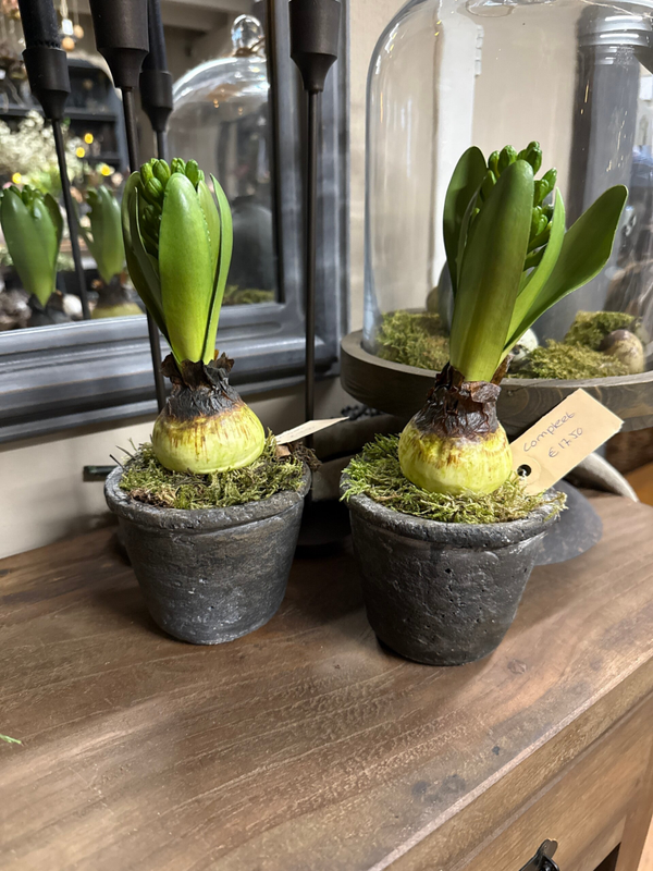 Kunst hyacint bol op steker