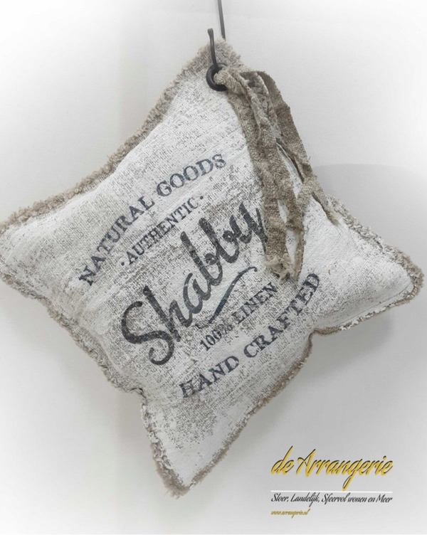 Shabby kalk sierkussentje - shabby