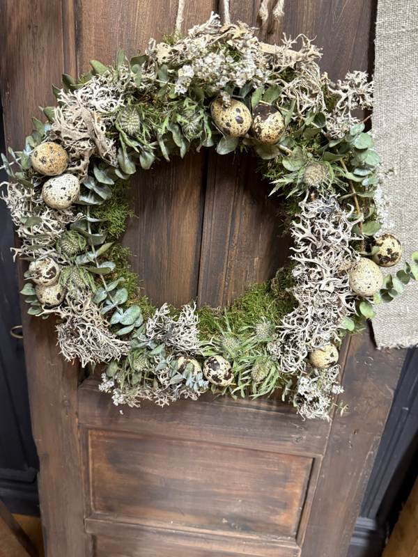 Verse handgemaakte voorjaarskrans - by Anja