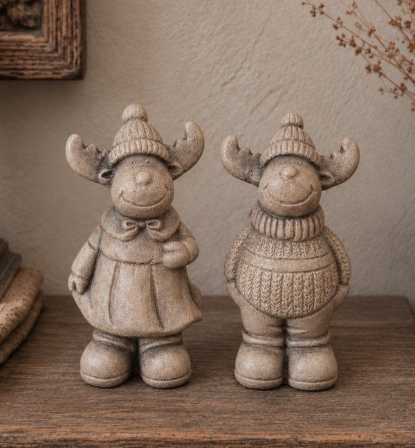 Brynxz set of 2 Rudolphs Majestic Taupe